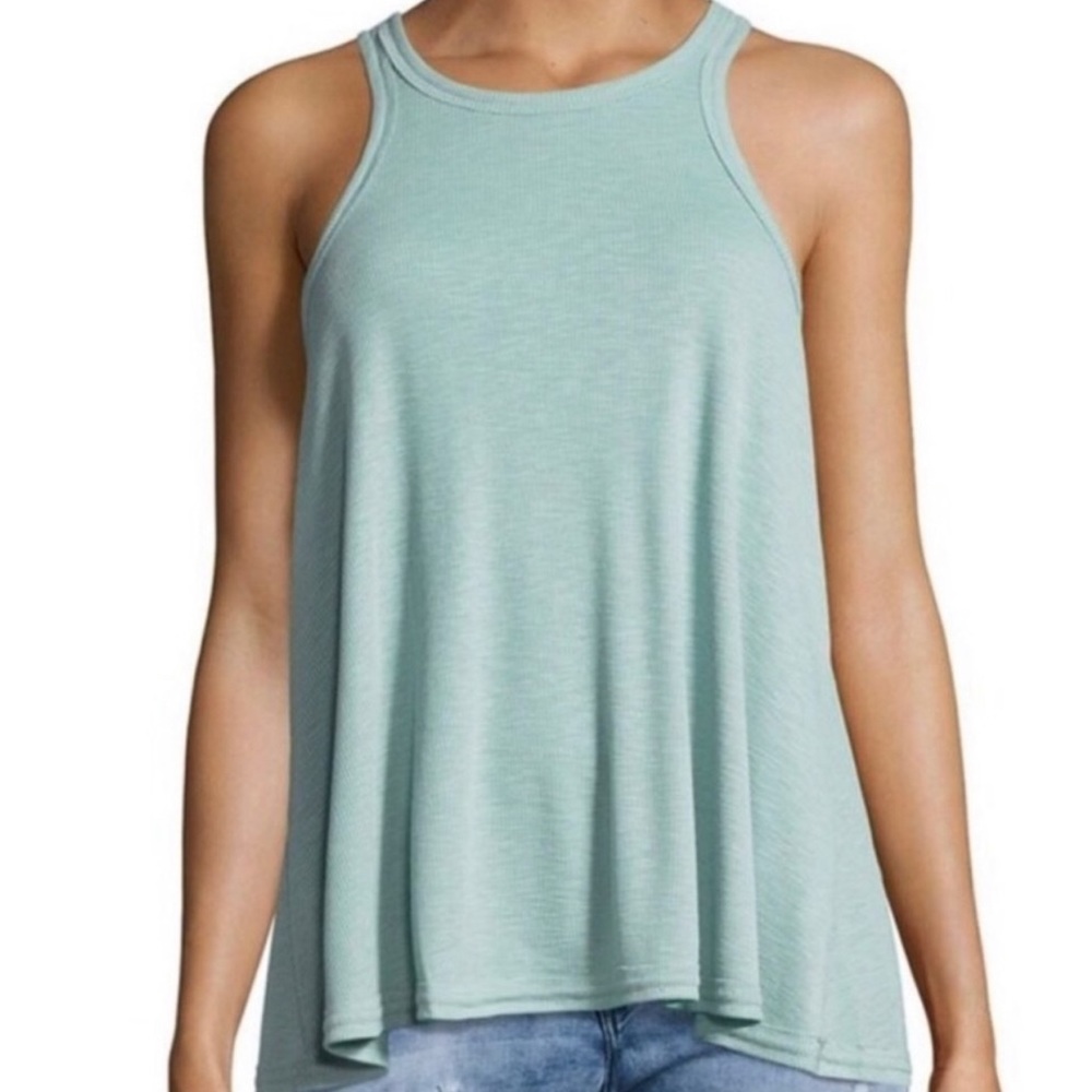 Free People Green Blue Tank Top